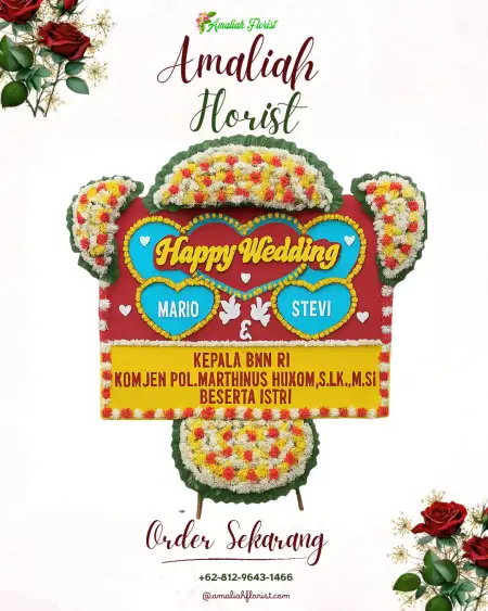 Papan Bunga Pernikahan Rancabungur